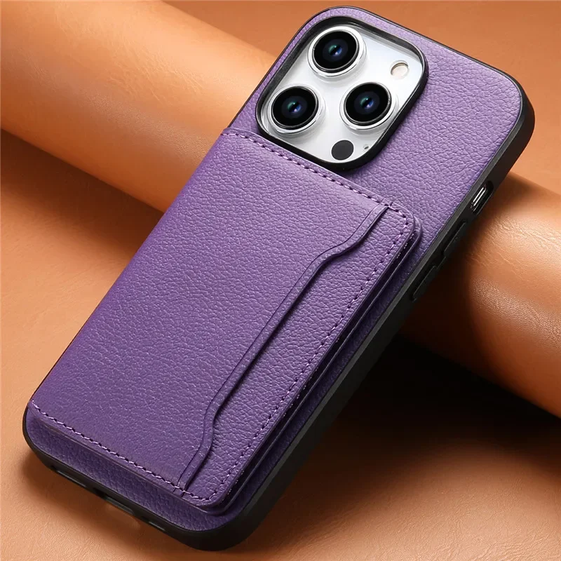 Luxury Leather Magnetic Wallet Phone Case with Card Slot Holder