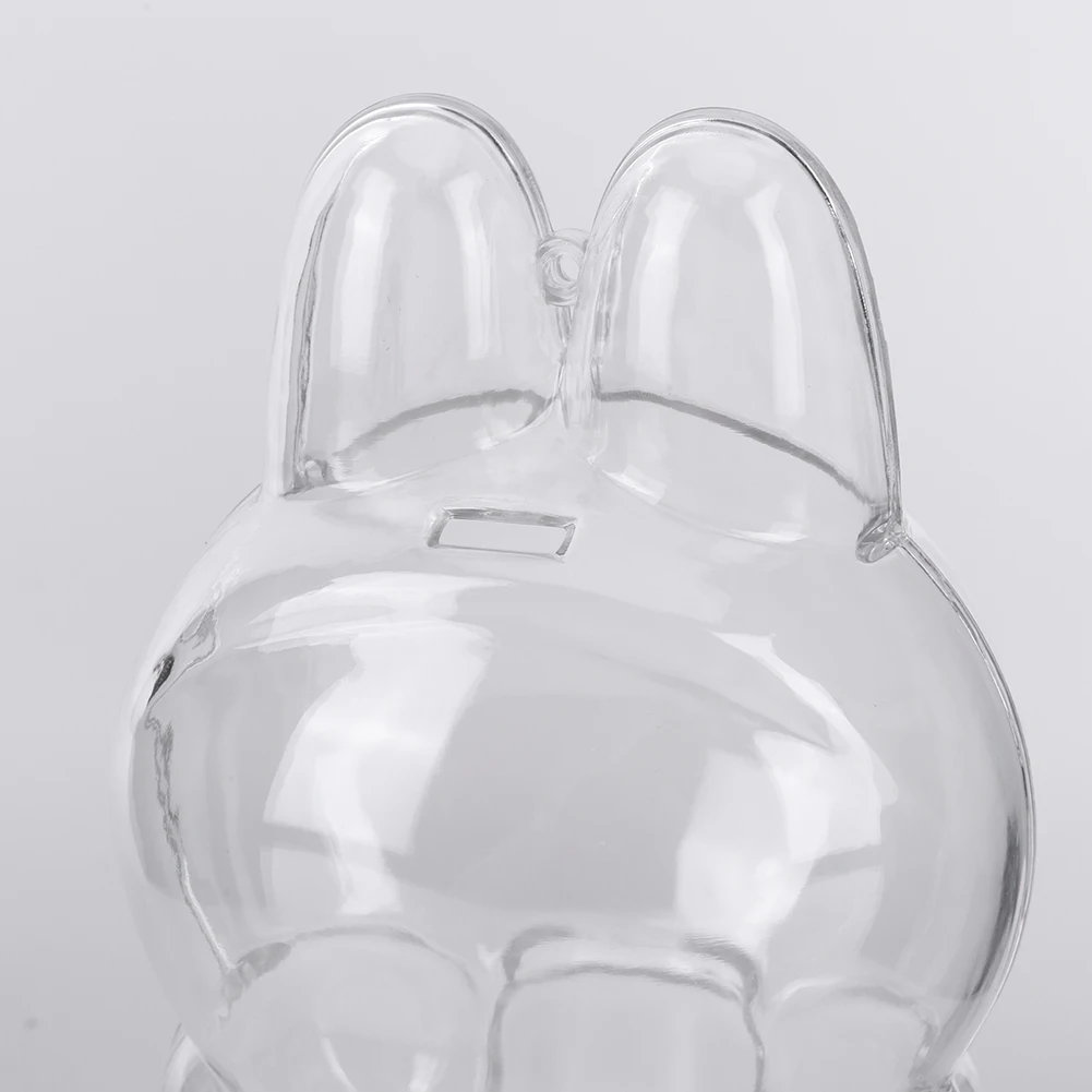 Transparent Protective Case Storage Box Plastic Cute Elf Plushie Display Cover for Labubu