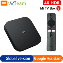  Xiaomi Mi Box S 4K HDR Android TV Box Ultra HD 2G 8G WIFI Google Assistant BT Remote Streaming Media Player Global Version 