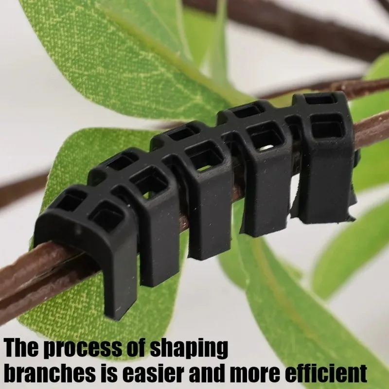 Plastic Plant Clips 100/50PCS Plastic Plant Bender 90 Degree Low Stress Clip Reuseable Plant Stem Branche Bending Support Clamps Training Clips