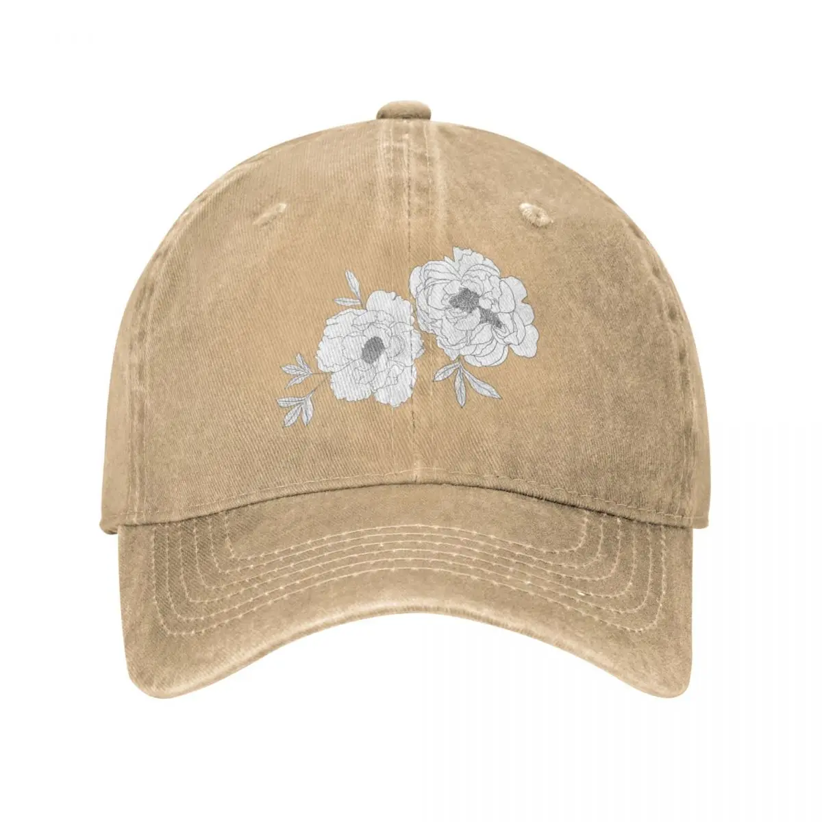 

Peony Pattern - Flower Line Art Cowboy Hat foam party hats Hat Luxury Brand Bobble Hat Ladies Hat Men'S