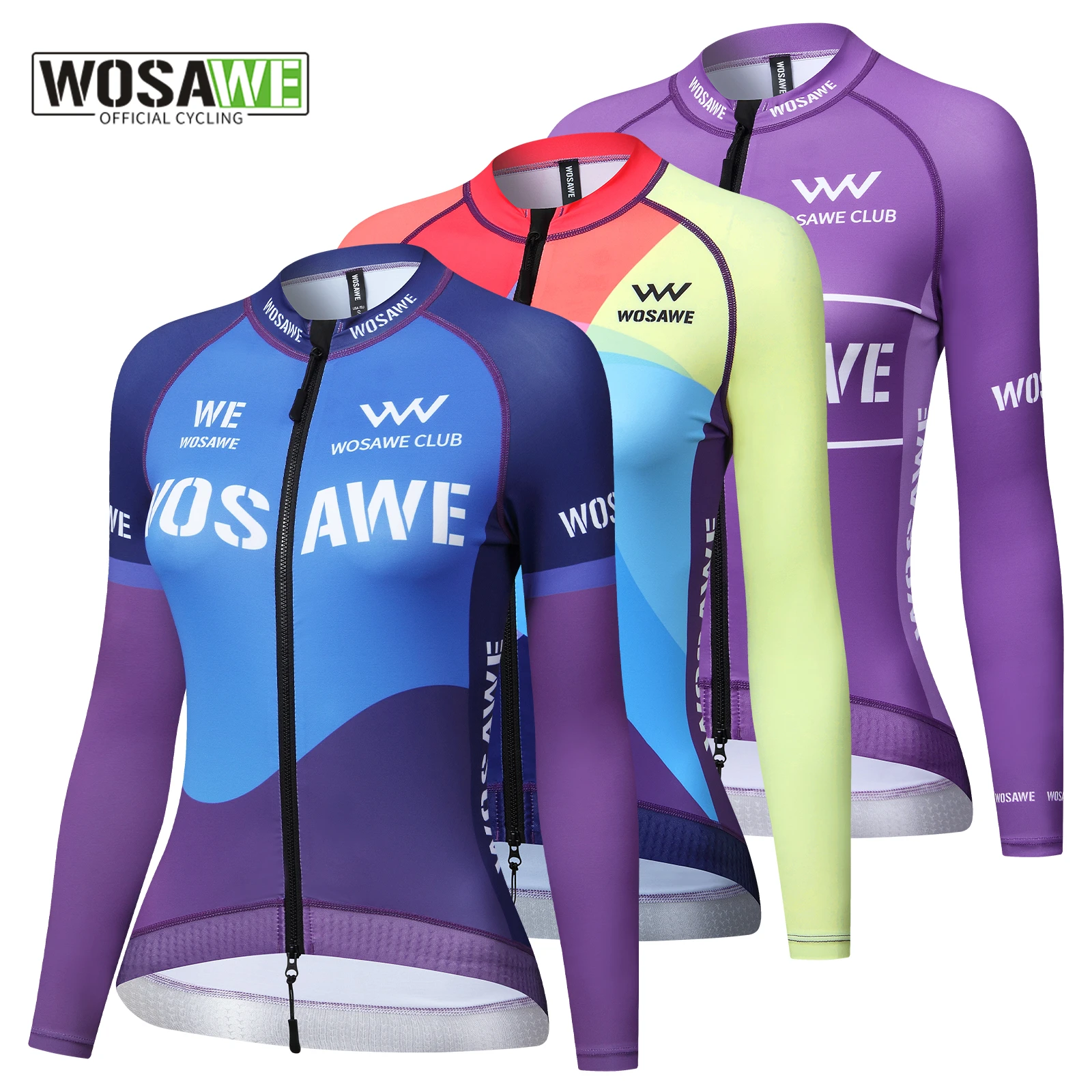 WOSAWE Women Cycling Jersey Summer Spring Long Sleeve Anti-UV Bike Shirts Reflective Quick Dry Cycling Jersey Slim Fit cycling shirt,sun protection clothing