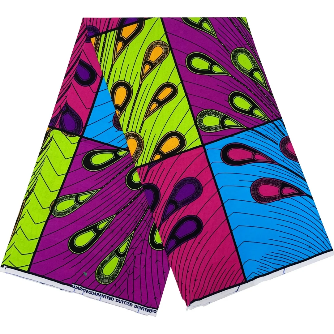 New Design 100% Cotton Top Quality Holland Wax African Fabric For Wedding Dress Making Craft Loincloth T8