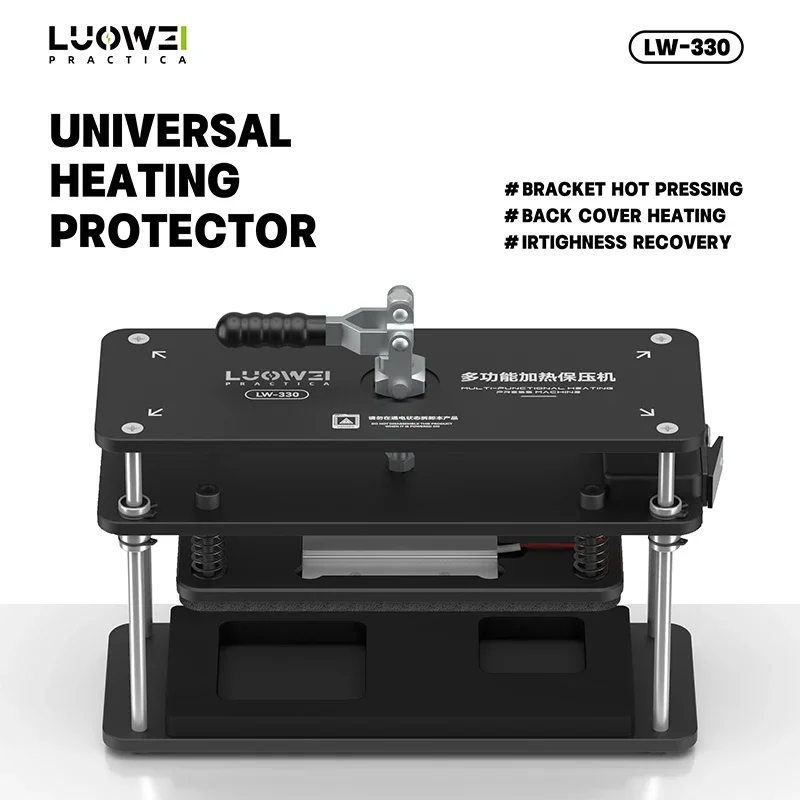 LUOWEI LW-330 가열 및 유지 압력 조절 가능한 온도 보호 패드 포함 LCD 스크린 라미네이션 프레임 수리용