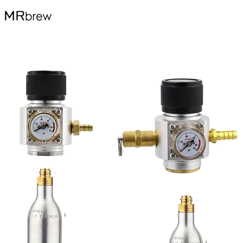 Sodastream Co2 미니 가스 조절기, Co2 충전기, 압력 릴리프 밸브 포함, 소다수 맥주 Kegerator 홈브루