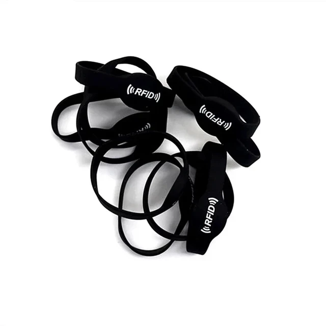 Black Copy EM4305 T5577 Wristband ID 125KHz Rewritable Keyfobs RFID Smart Bracelet Tag Key Wrist Strap Blank Data Card 1Pcs 2