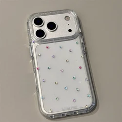 Glitter Shiny Stars Transparent Shockproof Phone Case - iPhone 15 (1)