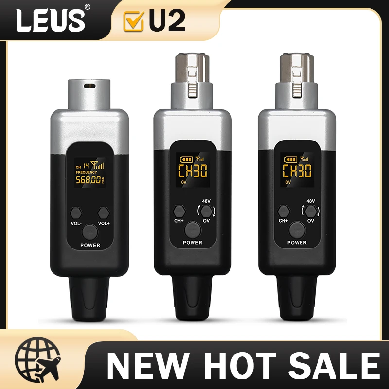 LEUS U2 UHF Wireless Microphone Converter XLR Transmitter/Receiver Microphone Wireless System for Dynamic/Condenser for wireless microphone,wireless microphone converter