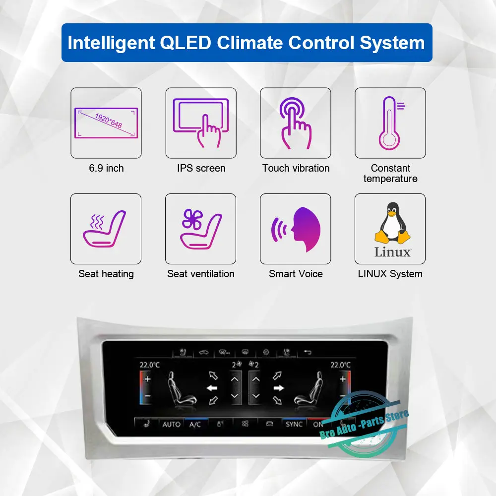 VW 파사트 B7 용 업그레이드 풀 LCD 터치 에어컨 컨트롤러