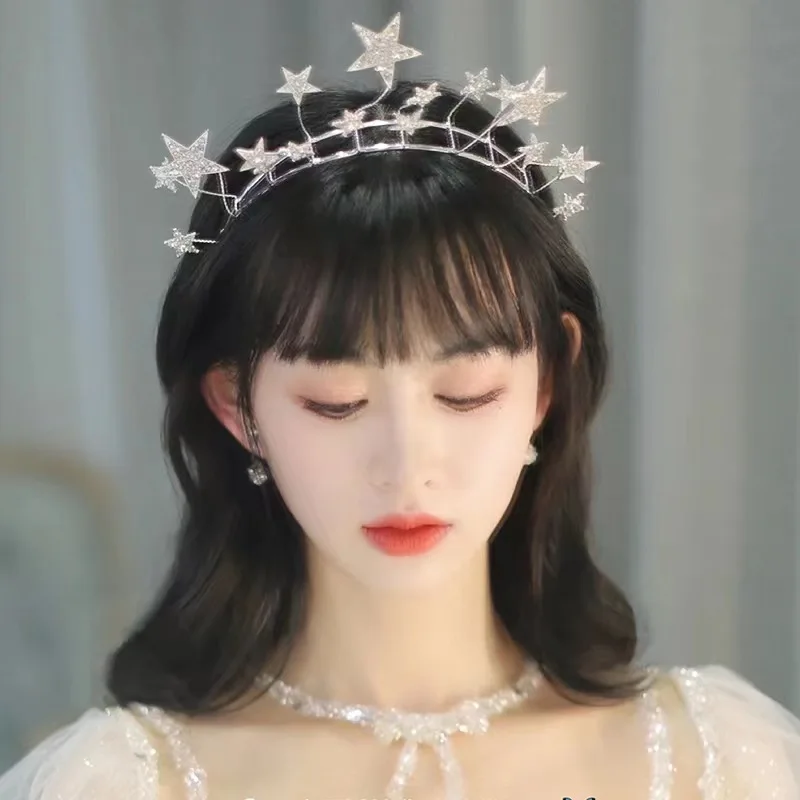 

Star Halo Crown Headband Gold Stars Headpiece Costume Goddess Celestial Tiara Headdress