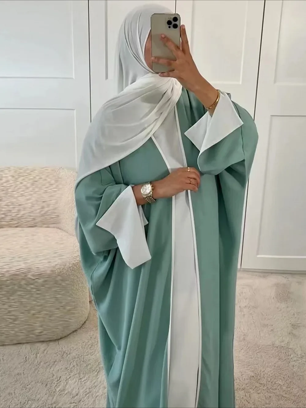 عيد سعيد عباية بشت مفتوحة المرأة انسيابية دبي السع...