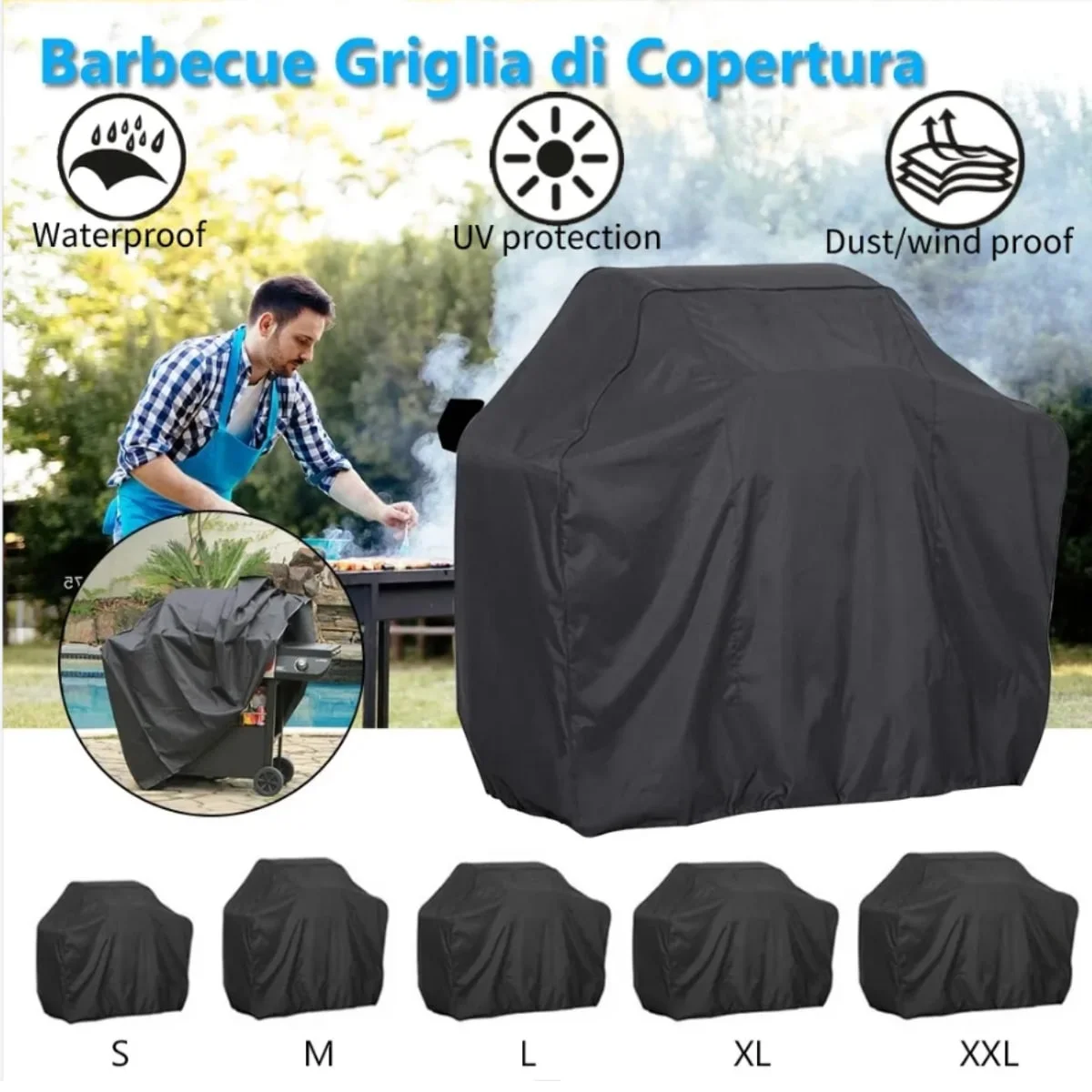 BBQ Grill Cover Outdoor grill cover Heavy Duty grill cover Grill dust and water resistant