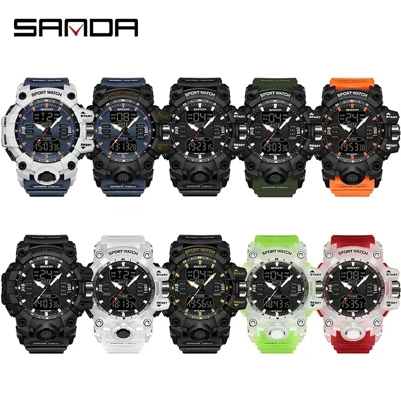 Top Brand Men's Watches Sports Military Quality Waterproof Digital Wristwatches Dual Display Men's Watch Male Gifts Reloj Hombre