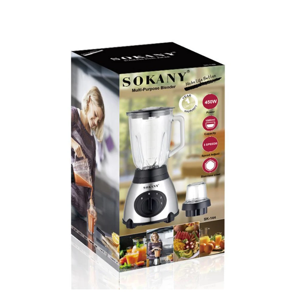 Sokany Plug-in Multifunctional Juicer, Blender, Easy To Operate And Clean, Large Capacity And Powerful 450W Motor 2
