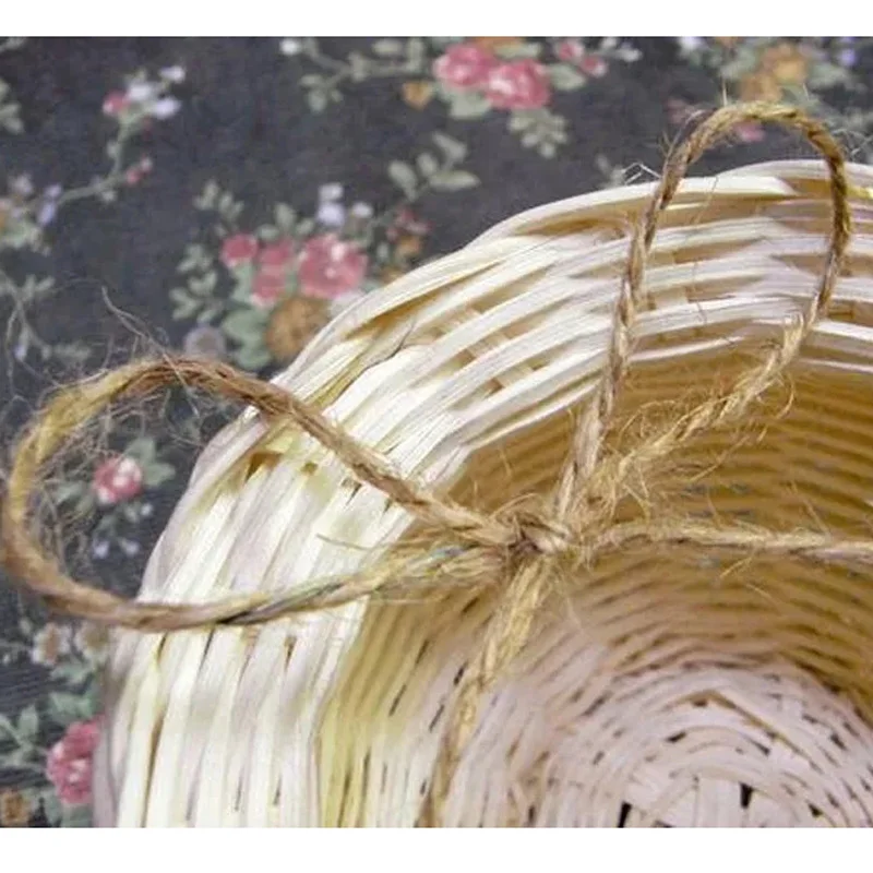 20 Meters Frame Wall Hemp Rope Environmental Dyed DIY Hand-knitted Decorative Kraft Color Hemp Cord Gift Pack Thread