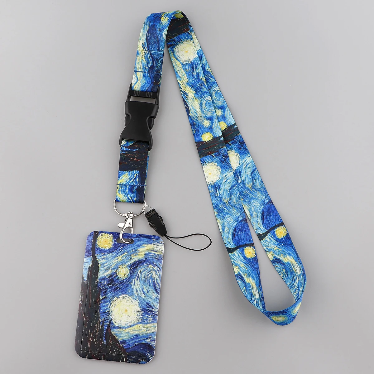 

Van Gogh Starry Night Art Neck Strap Lanyards for Keys Keychain Badge Holder ID Credit Card Pass Hang Rope Lariat Accessories
