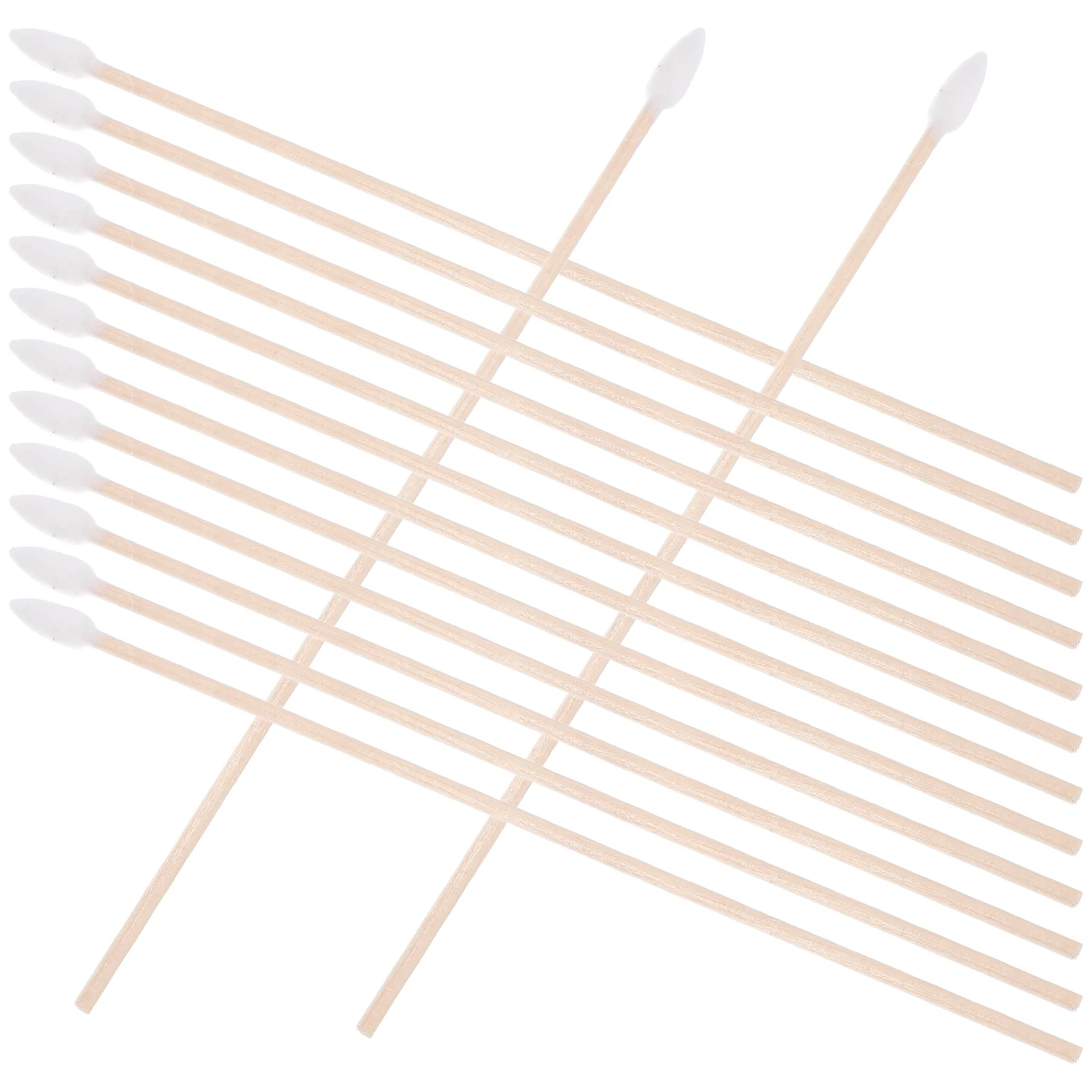 100pcs Wood Cotton Swabs Single Tipped 15cm Disposable Birchwood Makeup Single Use Cotton Swabs Cleaning Tools