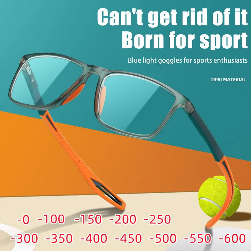TR90 Antiblue Light Myopia Glasses For Men Women Nearsighted Glasses Eyewear Ultralight Sports