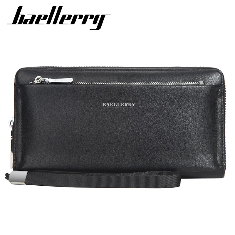 Large Capacity Male Zippered Hand Purse Long Wallet