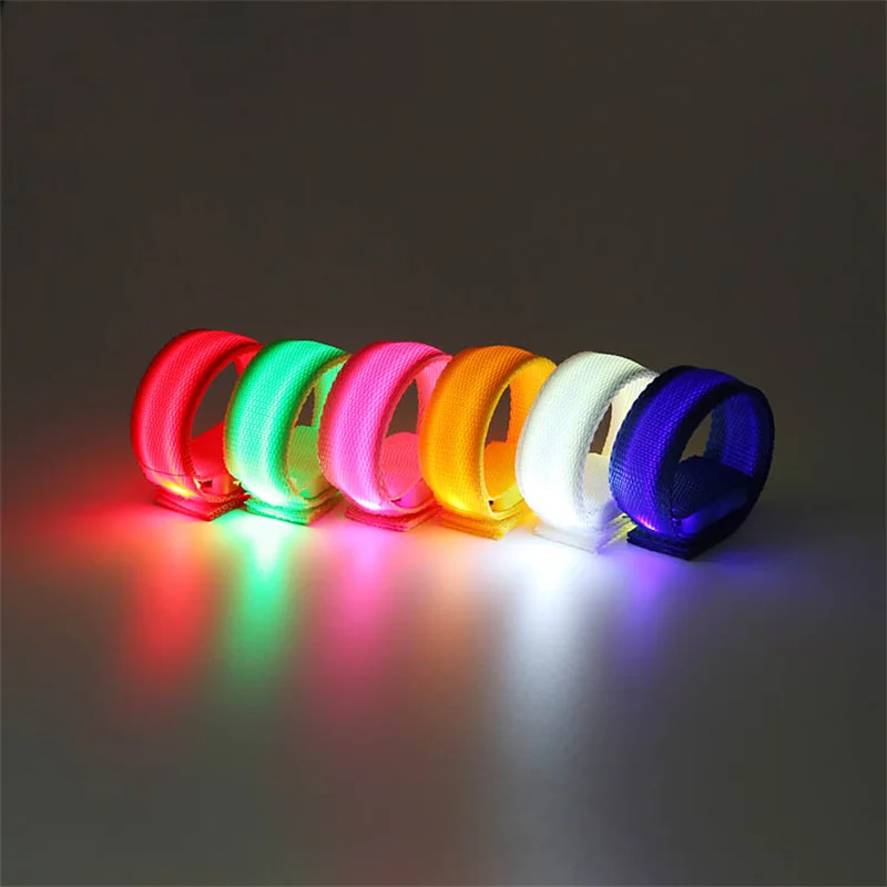 Glow in the Dark Bracelet Led Luminous Concert Party Bar Velcro LED Sports Wrist Strap Party Supplies