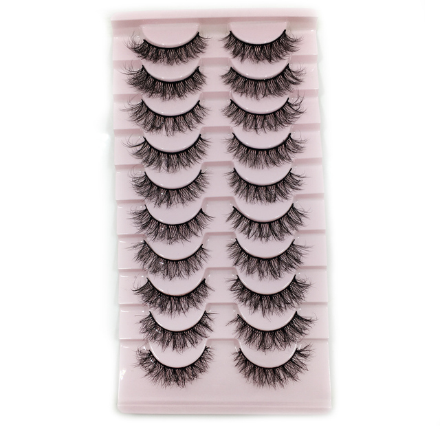 5/8/10/20 Pairs 3D Mink Lashes Natural False Eyelashes Dramatic Fluffy Soft Wispy Volume Cross Reusable Fake Eyelash  MaKeup