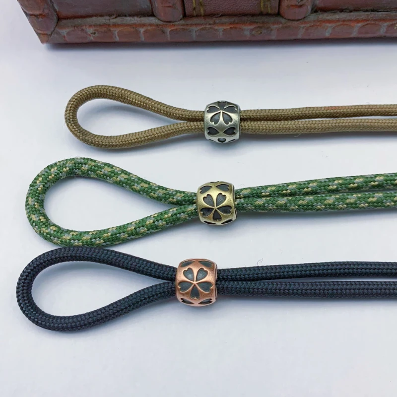 Paracord Bracelet Accessories Paracord Accessories Paracord Lanyard Pendants Brass Beads Old Five-leaf Flower Bracelet Accessories Copper Beads with Hole Pendant Knife Umbrella Rope Accessories