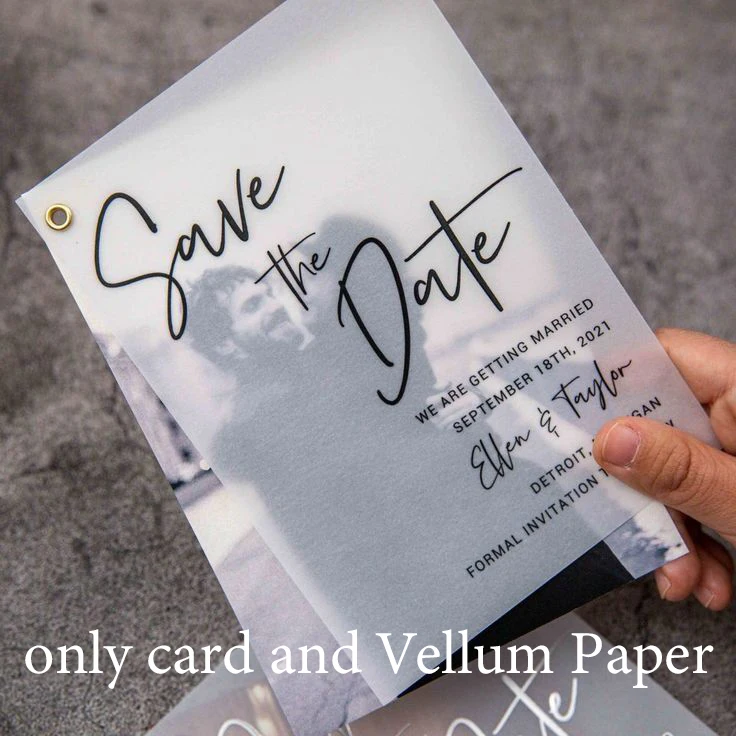 Wedding Invitation Vellum Paper Save The Date Greeting Card Thank You Party Supplies Bachelorette Party Baby Shower