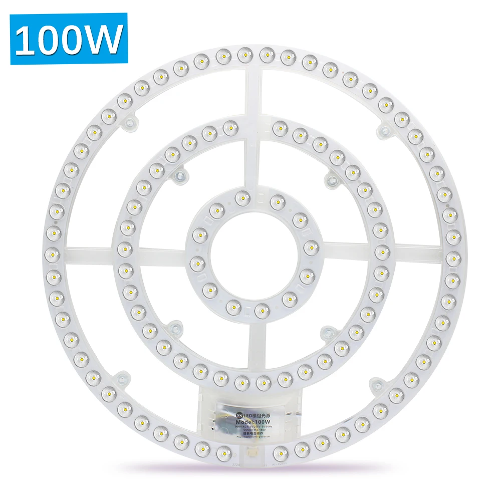 Led Panel Light Ceiling Lamp Replacement Led Module 220V Round Circle Light Panel Board 100W Module Lamp For Ceiling Fan Lights