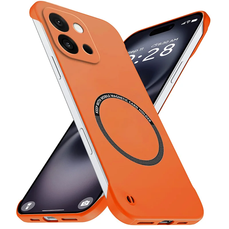 Magnetic Slim Frameless Matte Anti-Scratch Shockproof Armor Phone Case