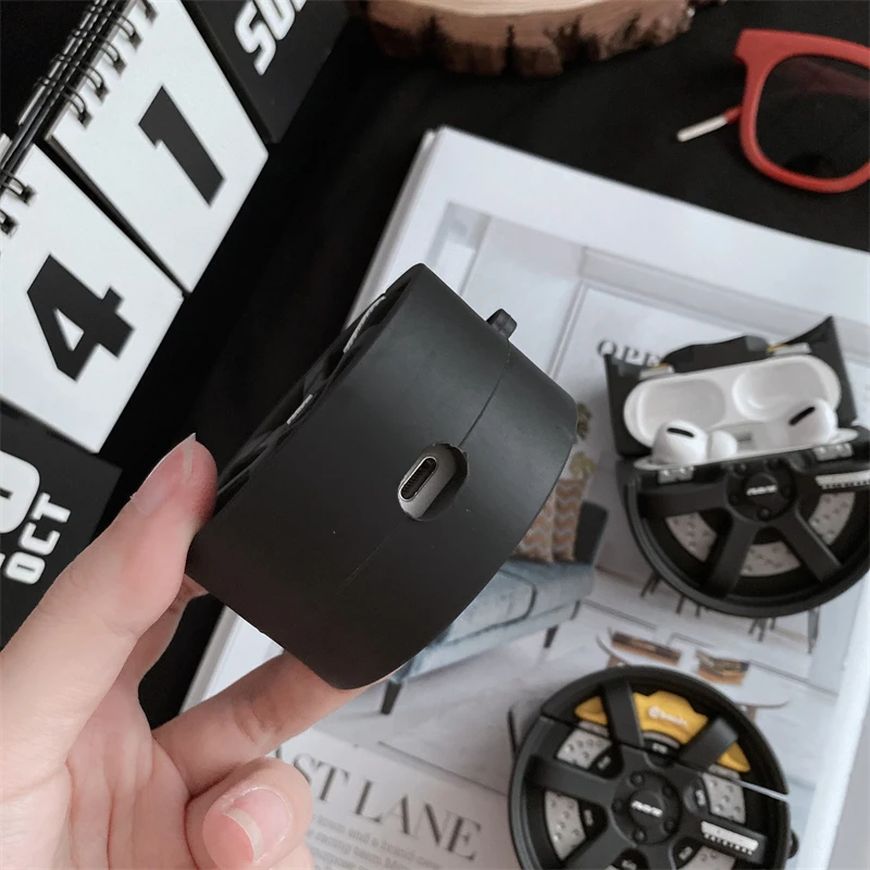 Disney Fashion Car Brake Wheel For Apple AirPods Case Silicone