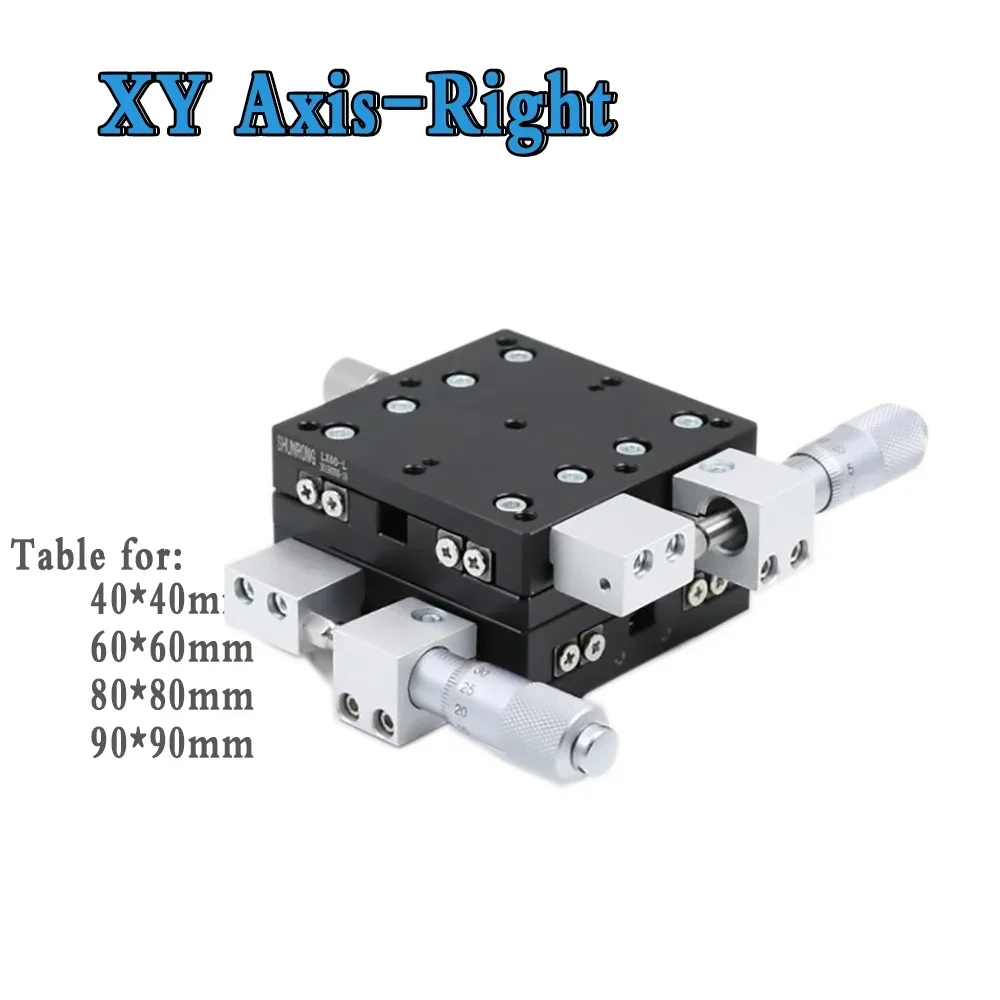 40x40mm High Precision Linear Stage | X-Axis Manual Displacement Platform | Micrometer Sliding Table LX40-C