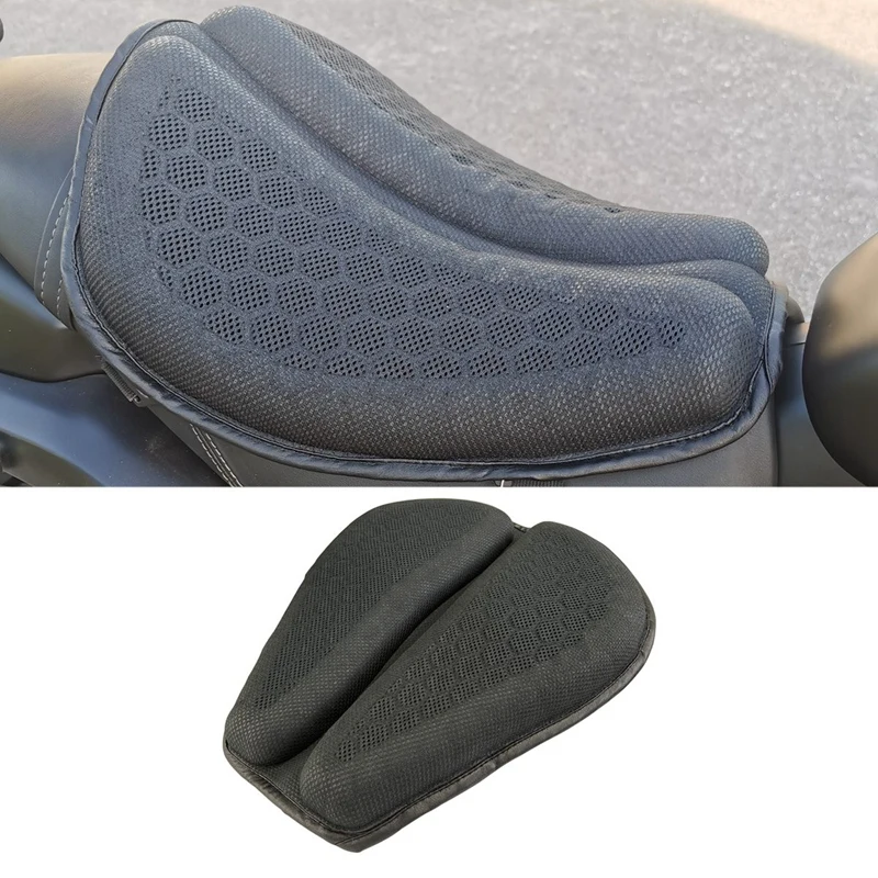 

Motorcycle Gel Seat Cushion Breathable Heat Insulation Air Pad Cover Anti Slip Sunscreen Seat Cover Shock Absorption