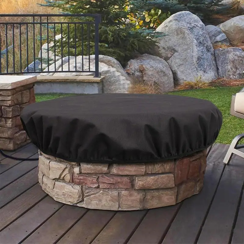 Fire Pit Replacement Cover 600D Oxford Waterproof Outdoor Fireplace Patio