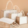 Women Casual Shopping Bag Large Capacity Canvas Travel Storage Handbag Contrast Color Handbag Leisure Fashion Shopping Bag 1