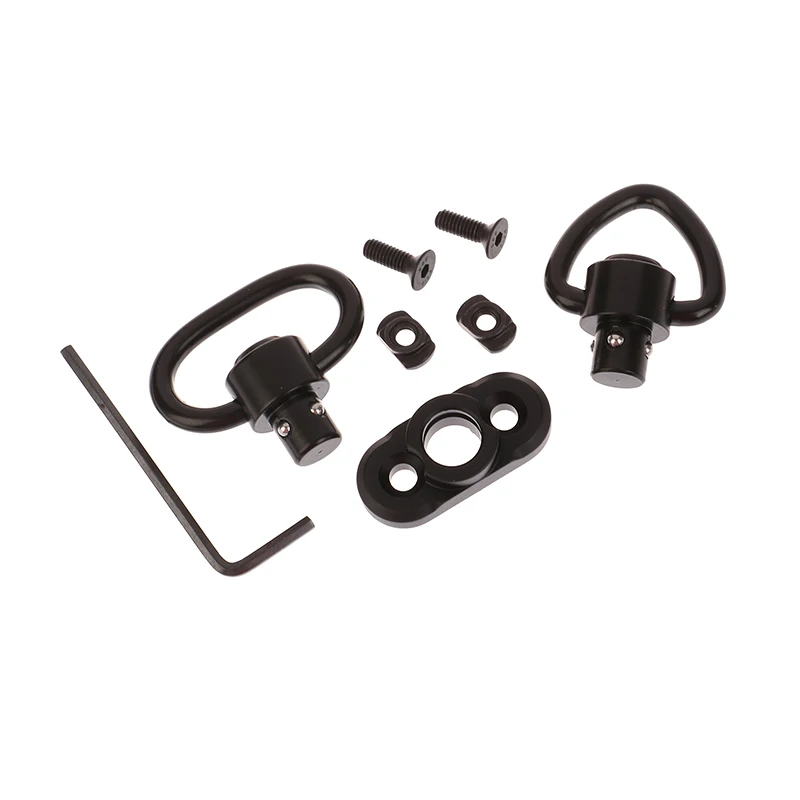 

1.25” QD Sling Swivel Mount Heavy Duty Quick Detach Push Button Swivels For Two Point Sling 360°Rotatable Mount QD Sling