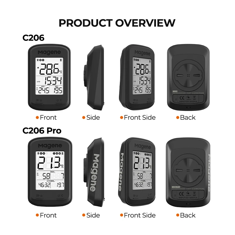 Magene C206 Pro Bike Computer Wireless GPS Speedometer Waterproof ...
