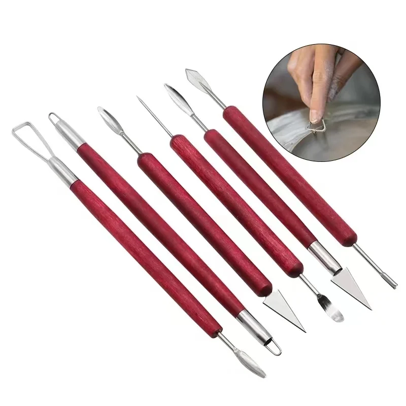 6Pcs/set DIY Clay Sculpting Tools Kit Wax Pottery Ceramics Carving Tool Art  Craft Clay Modeling Sculpture Carving Knife Tool Set - AliExpress