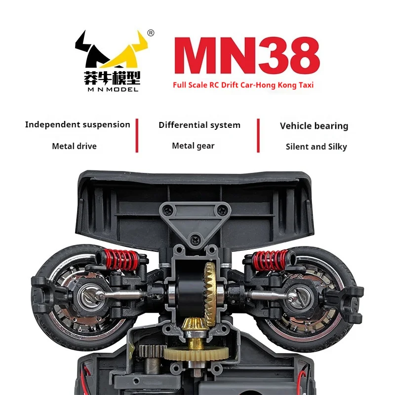 MN38 Hong Kong Taxi 1:16 Model Toy 20KM/H Remote Control Car Racing 50 Minutes Battery Life Full Scale RC Drift Car RTR 4