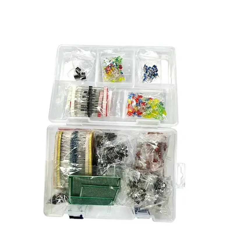 Mega Elektronische Component Kit Assortiment, Elektronische Componenten Set Led Diodes Transistor Elektrolytische Condensatoren Weerstanden Kit