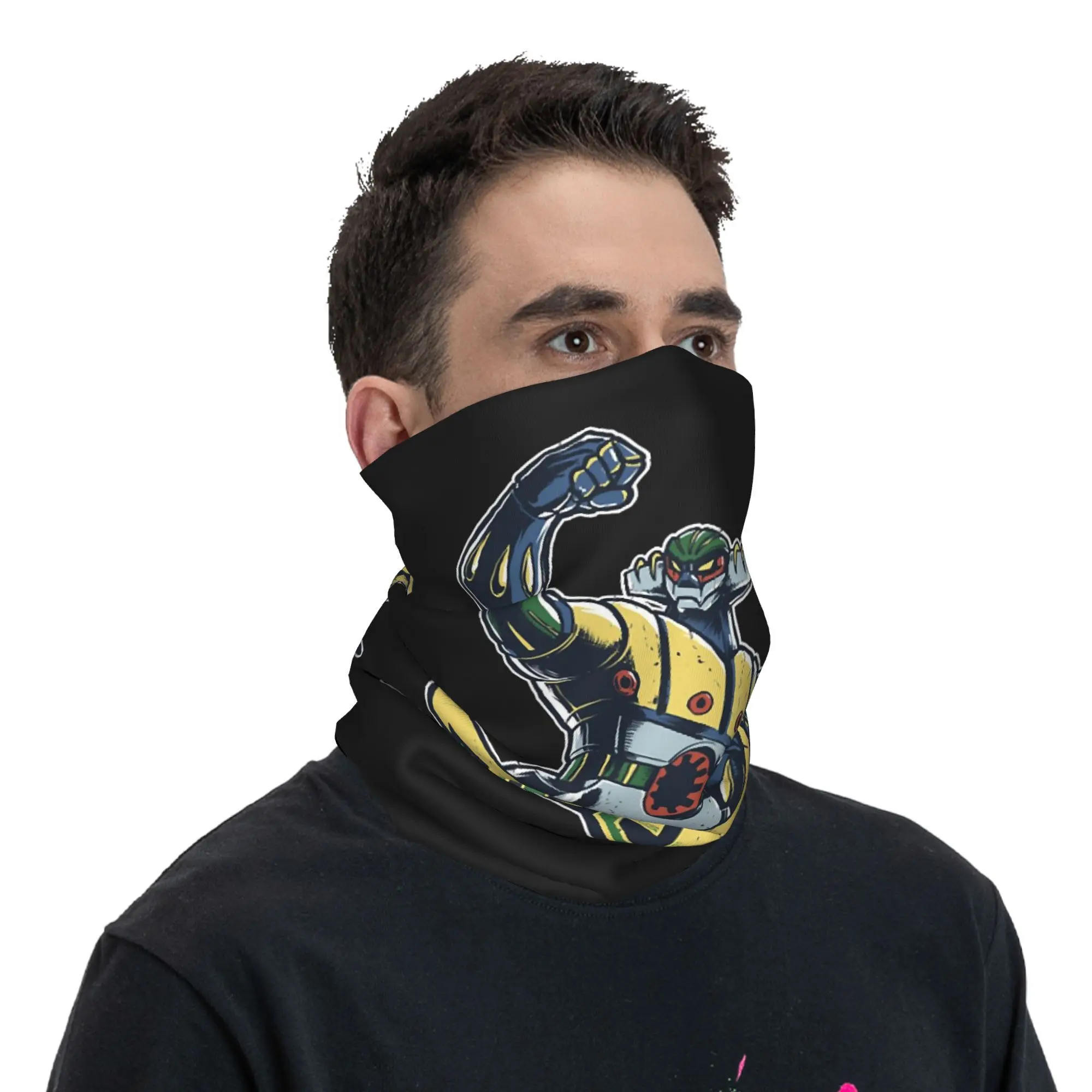 Mazingers Z Infinity Bandana Neck Gaiter Windproof Face Scarf Cover Women Men Headband Tube Balaclava