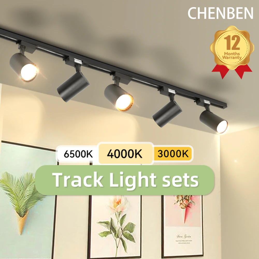 LED Track Light Ceiling Decoration Spot Led COB Rail Lamp 220V Fixture for Living Room Clothing Store Full Set Track Lighting 2