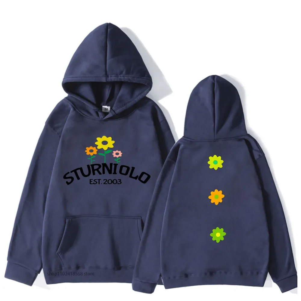 Sturniolo Triplets Hoodies Flowers Print Sweatshirts Autumn Winter Streetwear Women Unisex Hip Hop Tops Fashion Men Pullovers