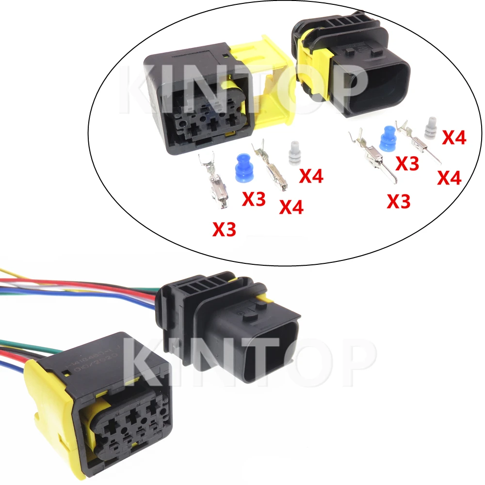 

1 Set 7 Pins Composite Connector 1-1418480-1 1-1703648-1New Energy Auto Waterproof Wiring Socket Starter 1-1703856-1 0-1418395-2
