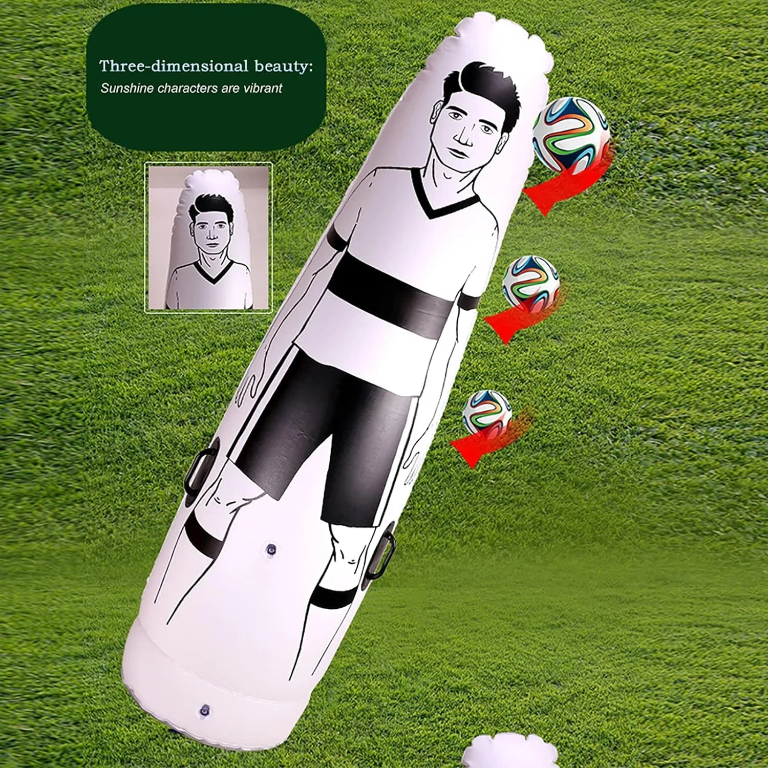 Soccer Inflatable Dummy 175CM Training Dummies Portable Football Practice Equipment Tumbler Mannequin Shield Goalkeeper Defender soccer training dummy