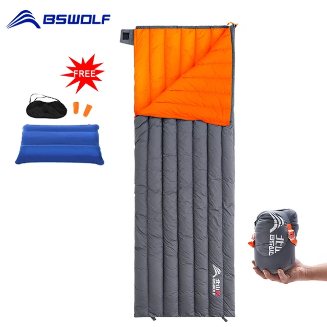 BSWolf-saco de dormir grande para acampar, saco ancho suelto ligero de 3  estaciones, tamaño largo para descanso de adultos, senderismo y Pesca -  AliExpress