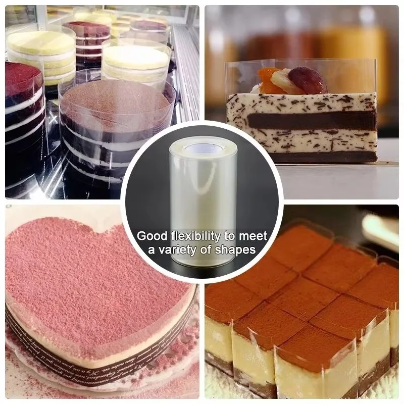 Kitchen Bakeware Acetate Film for Cake Decor Transparent Cake Surround Film Mousse Sheets Surrounding Edge DIY Collar
