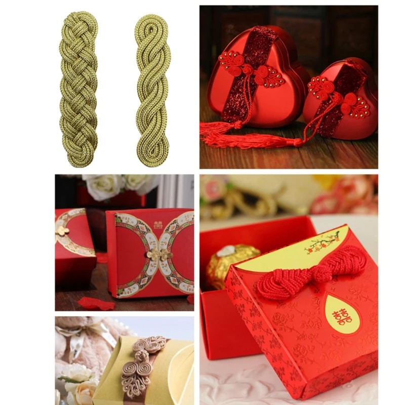 Traditional Chinese Knot Buttons Cheongsam Fastener Closures DIY Sewing Costume Knot Fastener Tang Suit Invitation Gift Box DIY