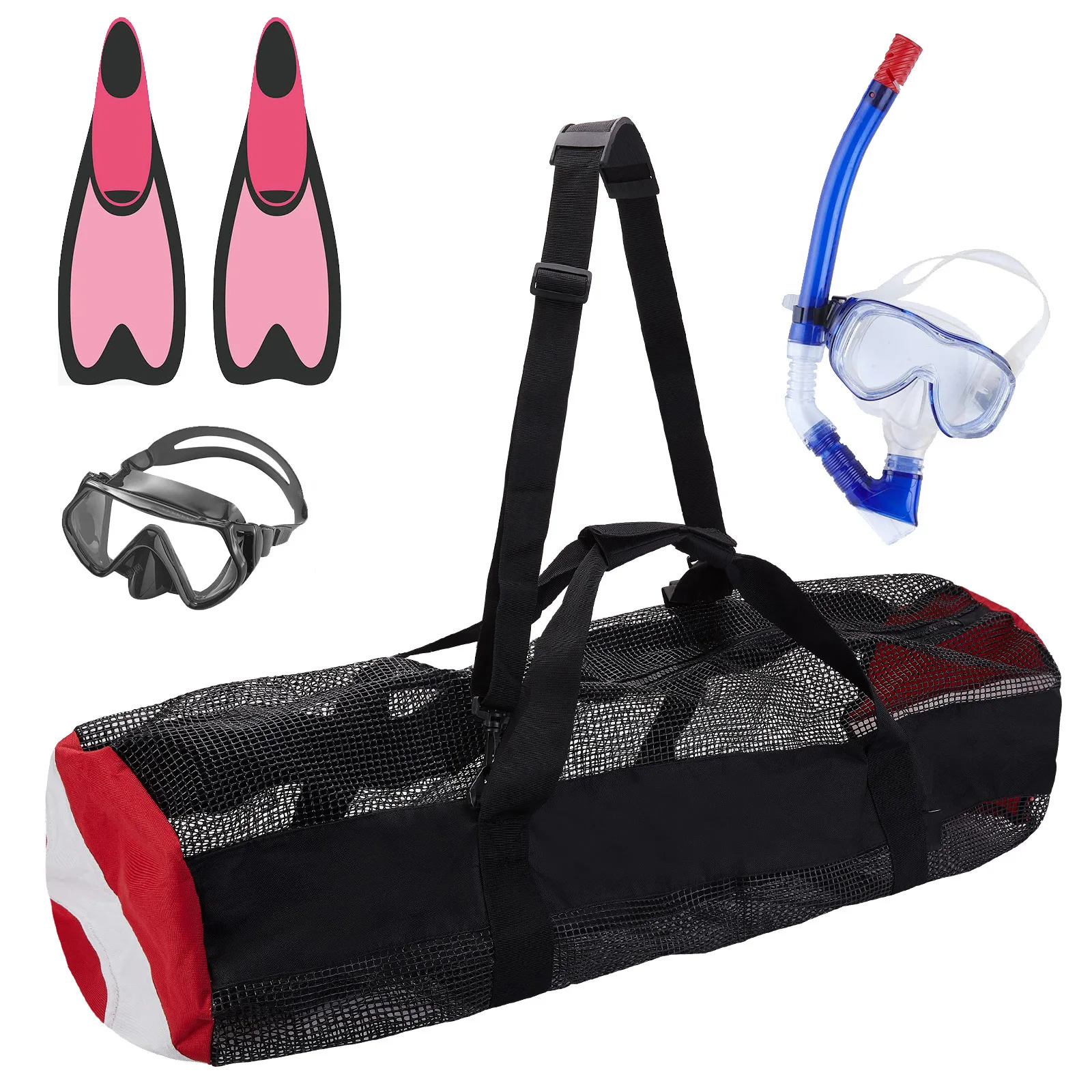 Diving mesh bag Mesh Duffle Bag Scuba Diving Breathable Lightweight Mesh Bag Snorkeling for Surfing Fishing Gym Outdoor Activities Swimming