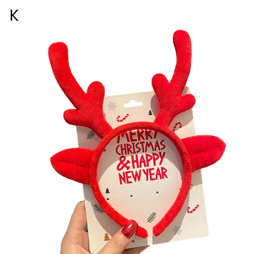 

Новогодняя повязка на голову, блестящая яркая Рождественская повязка на голову, праздничный Декор Санта-Клауса, эластичные весенние противоскользящие волосы для нового года