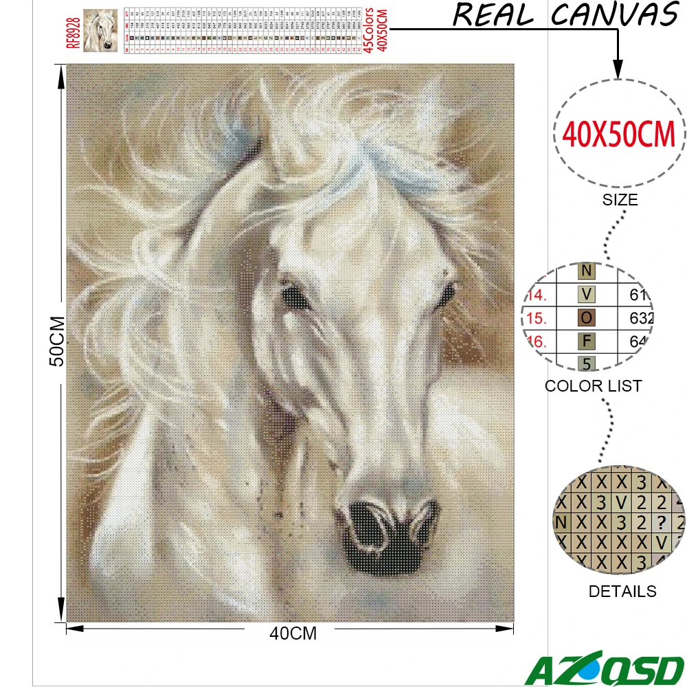 5D Diamond Painting Horse Diamond Art Embroidery Animal Handmade Rhinestones Gift Home Decor Needlework Cross Stitch diamond painting